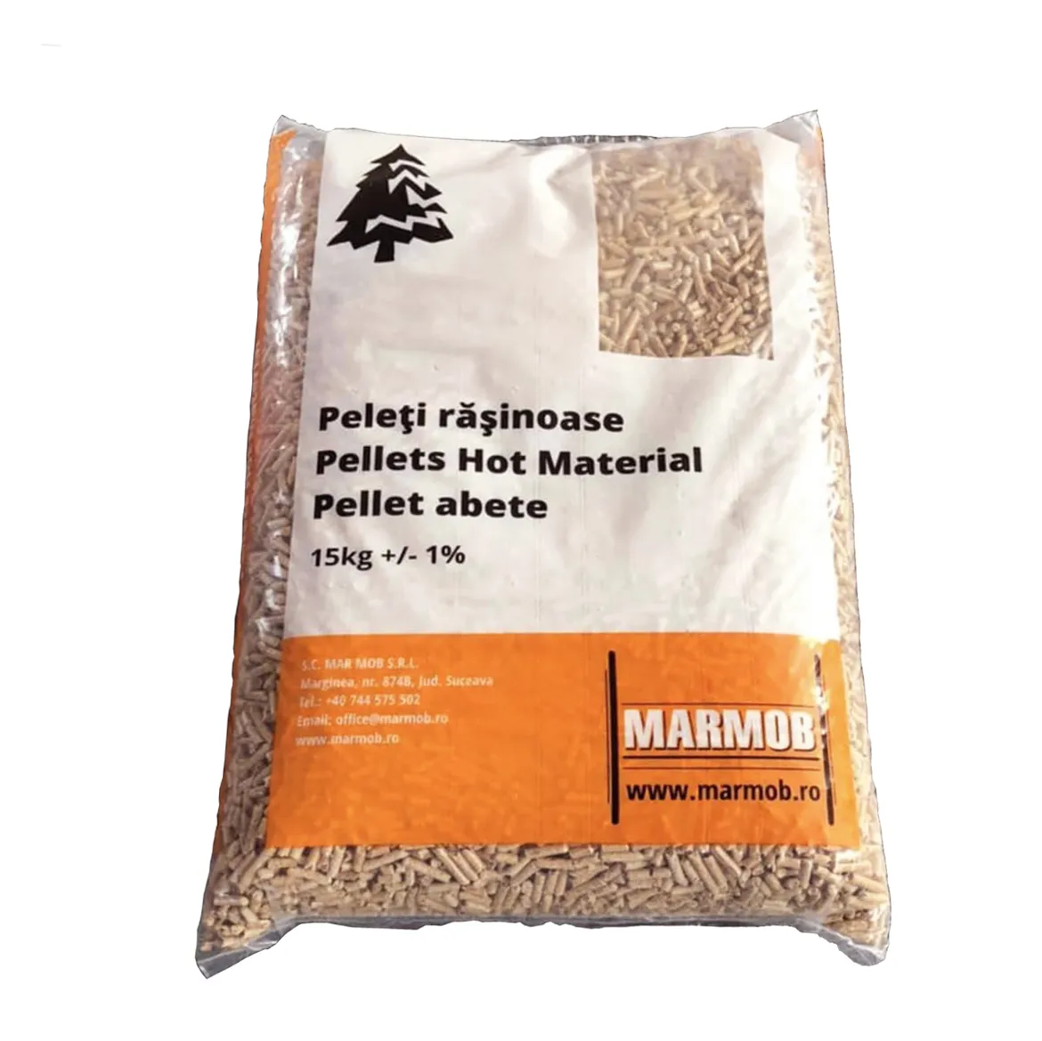 marmob.webp Peleti Marmob clasa ENplus A1 66 saci a câte 15 kg - imagine 1